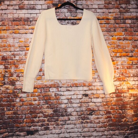 SoftWool Square-Neck Pullover Sweater Sz Large Item NT585 Heather Cloud - Picture 9 of 9